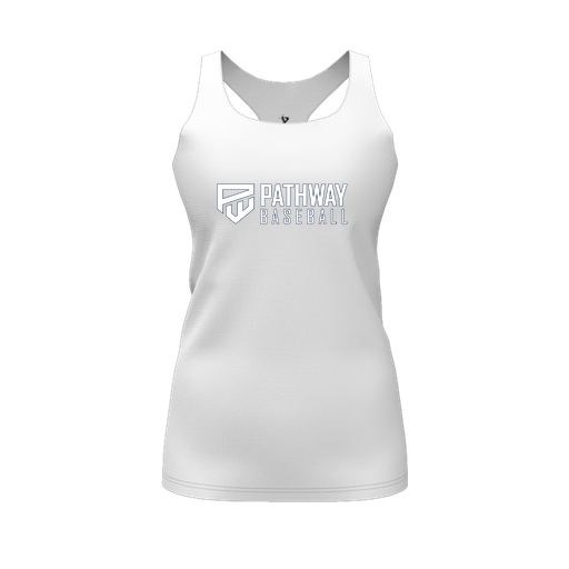 [CUS-DFW-RCBK-PER-WHT-FYS-LOGO2] Racerback Tank Top (Female Youth S, White, Logo 2)