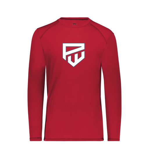 [6845.083.S-LOGO1] Men's SoftTouch Long Sleeve (Adult S, Red, Logo 1)