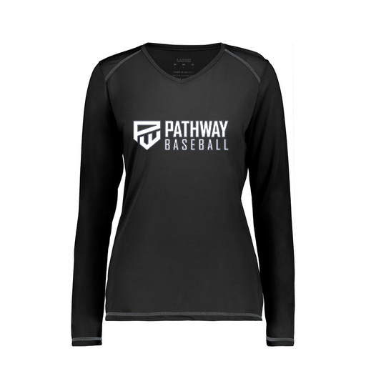 [6847.080.XS-LOGO2] Women's SoftTouch Long Sleeve (Female Adult XS, Black, Logo 2)