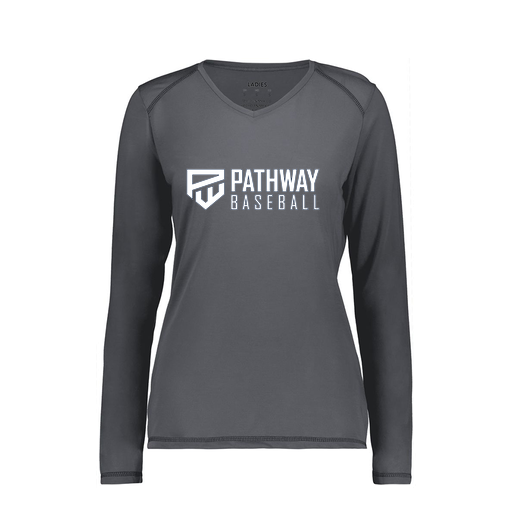 [6847.98D.XS-LOGO2] Women's SoftTouch Long Sleeve (Female Adult XS, Gray, Logo 2)