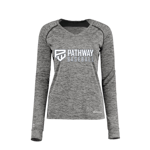 [222770.K94.XS-LOGO2] Ladies Electric Long Sleeve Shirt (Female Adult XS, Black, Logo 2)