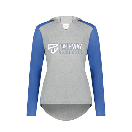[6902.28V.XS-LOGO2] Ladies Vintage Hoodie (Female Adult XS, Royal, Logo 2)