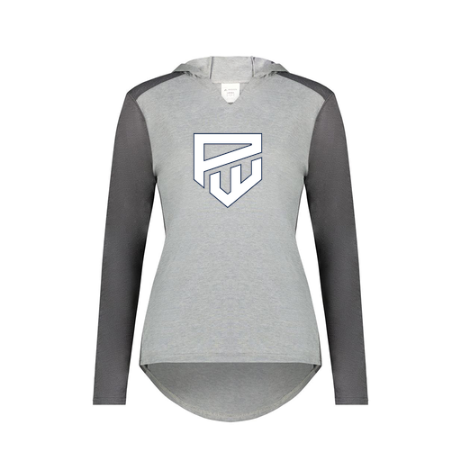 [6902.30V.XS-LOGO1] Ladies Vintage Hoodie (Female Adult XS, Gray, Logo 1)