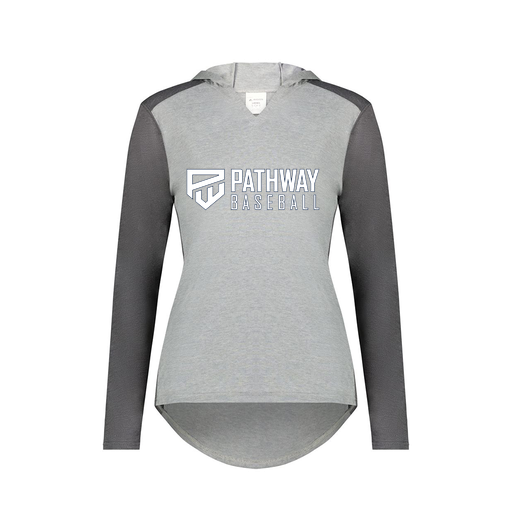 [6902.30V.XS-LOGO2] Ladies Vintage Hoodie (Female Adult XS, Gray, Logo 2)