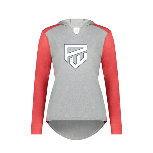 [6902.27V.XS-LOGO1] Ladies Vintage Hoodie (Female Adult XS, Red, Logo 1)