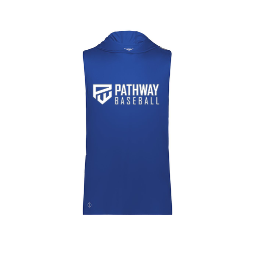 [222590.060.XS-LOGO2] Men's CoolDry Sleeveless Hoodie (Adult XS, Royal, Logo 2)