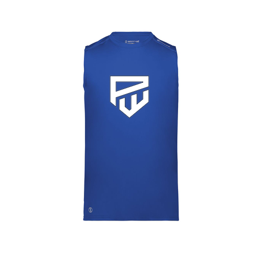 [222593.060.S-LOGO1] Men's CoolDry TankTop (Adult S, Royal, Logo 1)
