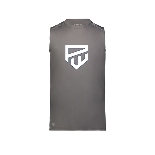 [222593.98D.S-LOGO1] Men's CoolDry TankTop (Adult S, Gray, Logo 1)