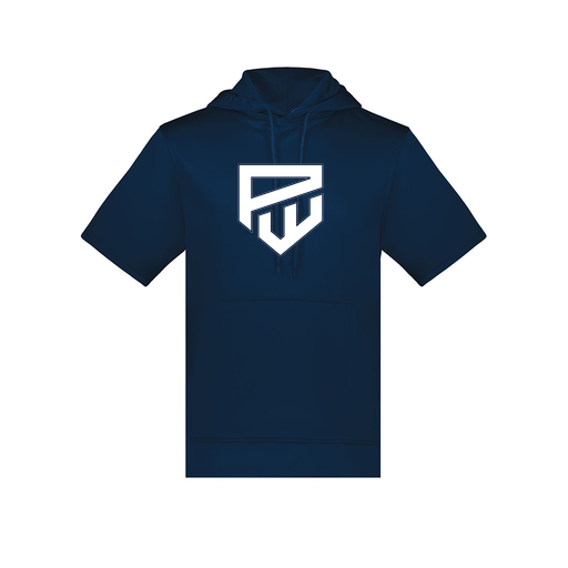 [6871.065.S-LOGO1] Men's Dri Fit Short Sleeve Hoodie (Adult S, Navy, Logo 1)
