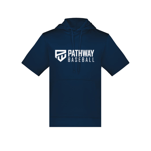 [6871.065.S-LOGO2] Men's Dri Fit Short Sleeve Hoodie (Adult S, Navy, Logo 2)