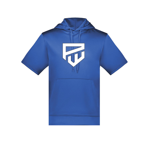 [6871.060.S-LOGO1] Men's Dri Fit Short Sleeve Hoodie (Adult S, Royal, Logo 1)