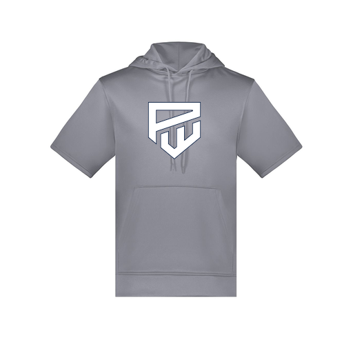 [6871.059.S-LOGO1] Men's Dri Fit Short Sleeve Hoodie (Adult S, Gray, Logo 1)