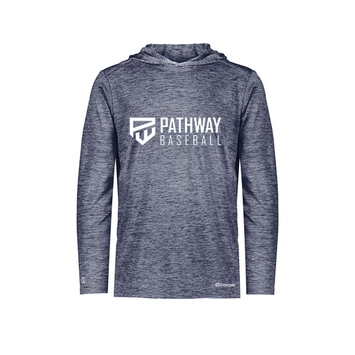 [FOLHCGNV-AS-LOGO2] Decker Men's Charge Hoodie (Adult S, Navy, Logo 2)