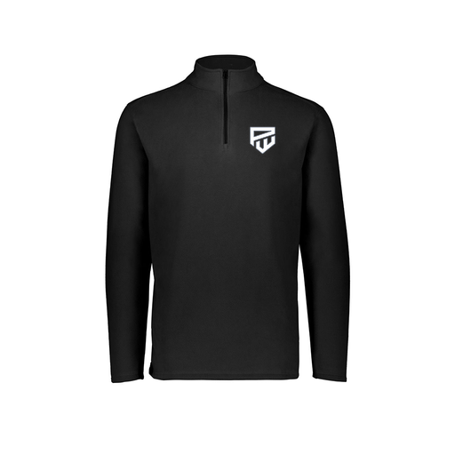 [6863.080.XS-LOGO1] Men's MicroFleece 1/4 Zip Pullover (Adult XS, Black, Logo 1)