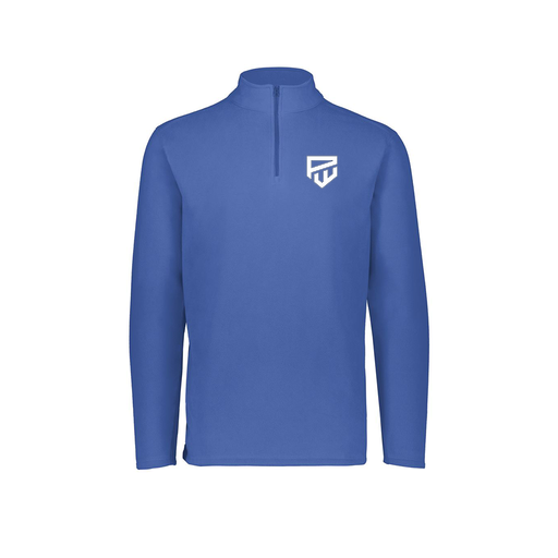 [6863.060.XS-LOGO1] Men's MicroFleece 1/4 Zip Pullover (Adult XS, Royal, Logo 1)