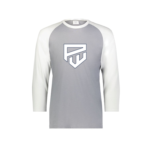 [6880.74S.S-LOGO1] Youth Vintage 3/4 T-Shirt (Youth S, White, Logo 1)