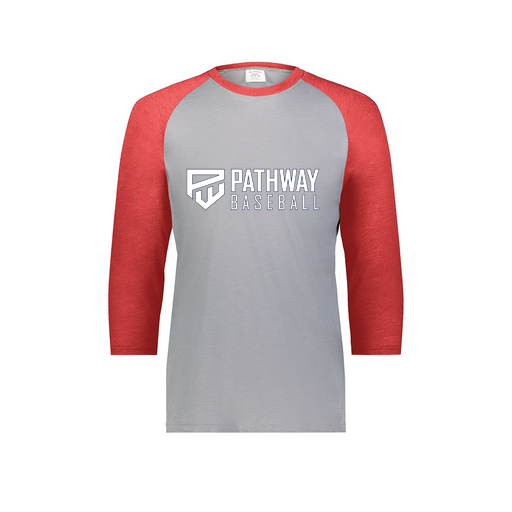 [6880.27V.S-LOGO2] Youth Vintage 3/4 T-Shirt (Youth S, Red, Logo 2)