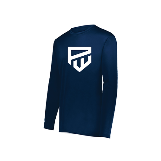 [222822.065.XS-LOGO1] Men's LS Smooth Sport Shirt (Adult XS, Navy, Logo 1)