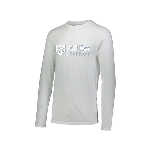 [3075.005.XS-LOGO2] Men's LS Ultra-blend T-Shirt (Adult XS, White, Logo 2)