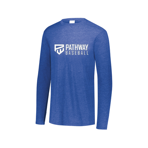 [3075.U55.XS-LOGO2] Men's LS Ultra-blend T-Shirt (Adult XS, Royal, Logo 2)