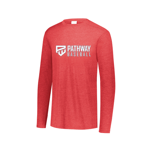 [3075.V96.XS-LOGO2] Men's LS Ultra-blend T-Shirt (Adult XS, Red, Logo 2)