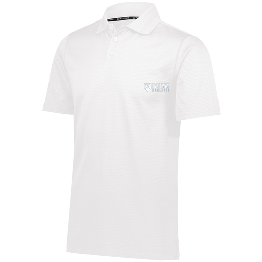 [222568.005.S-LOGO2] Men's Prism Polo (Adult S, White, Logo 2)