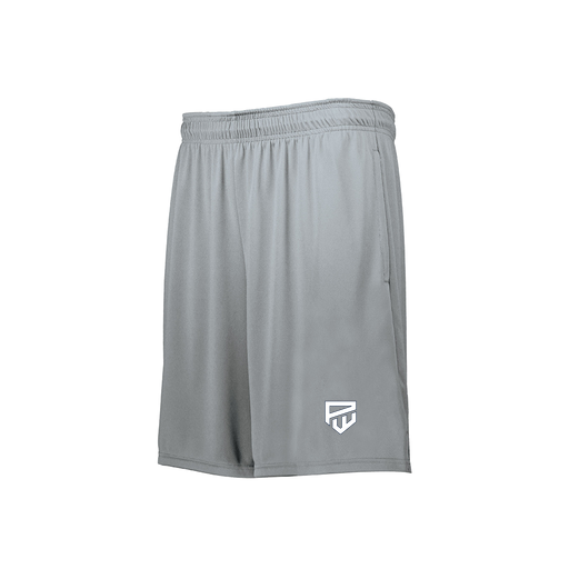 [229511.099.XS-LOGO1] Men's Swift Short (Adult XS, Silver, Logo 1)