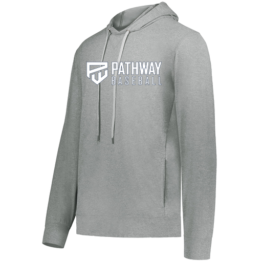 [222598.E83.S-LOGO2] Men's Ventura Thin Knit Hoodie (Adult S, Silver, Logo 2)
