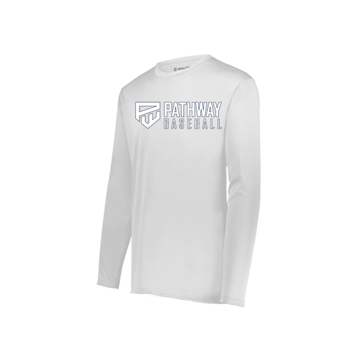 [222823.005.S-LOGO2] Youth LS Smooth Sport Shirt (Youth S, White, Logo 2)