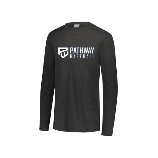 [FTLCUBBK-YS-LOGO2] Decker Youth Tri-Blend T-Shirt - Long Sleeve (Youth S, Black, Logo 2)