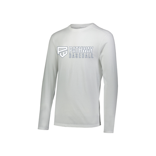 [3076.005.S-LOGO2] Youth LS Ultra-blend T-Shirt (Youth S, White, Logo 2)
