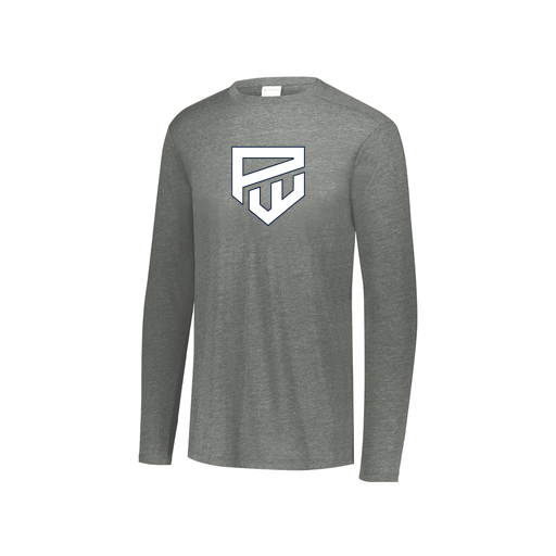 [FTLCUBGY-YS-LOGO1] Decker Youth Tri-Blend T-Shirt - Long Sleeve (Youth S, Gray, Logo 1)