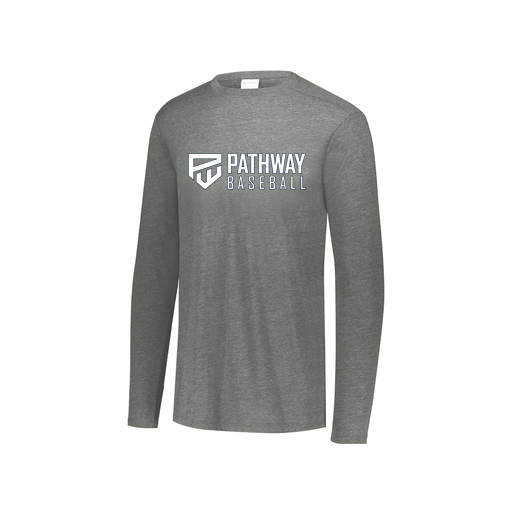 [3076.013.S-LOGO2] Youth LS Ultra-blend T-Shirt (Youth S, Gray, Logo 2)