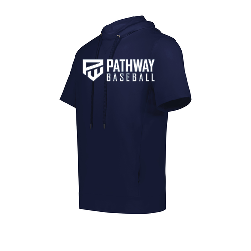 [222605.065.S-LOGO2] YOUTH VENTURA SOFT KNIT SHORT SLEEVE HOODIE (Youth S, Navy, Logo 2)
