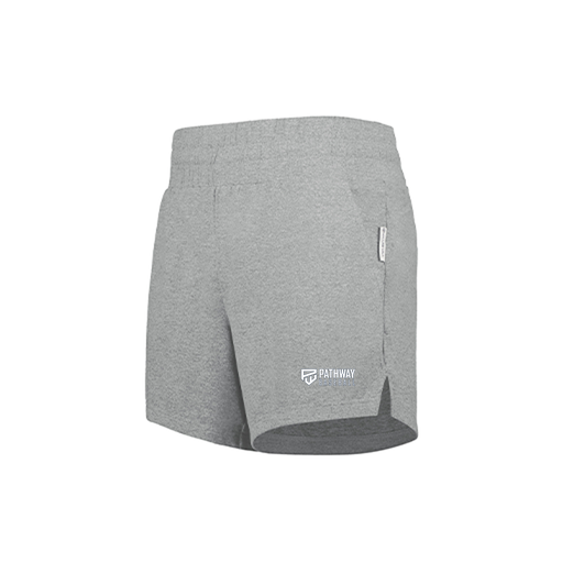 [223704.013.XS-LOGO2] LADIES VENTURA SOFT KNIT SHORTS (Female Adult XS, Silver, Logo 2)