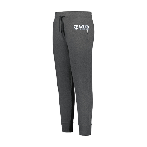 [222799.E83.XS-LOGO2] LADIES VENTURA SOFT KNIT JOGGER (Female Adult XS, Gray, Logo 2)