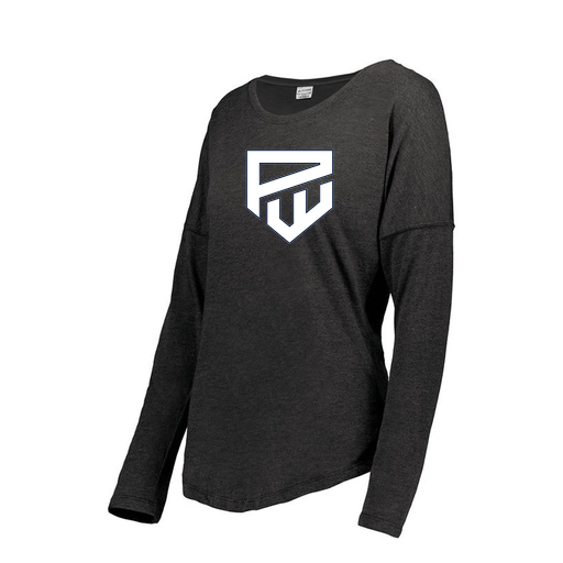 [FTLCUBBK-FAXS-LOGO1] Decker Women's Tri-Blend T-Shirt - Long Sleeve (Female Adult XS, Black, Logo 1)